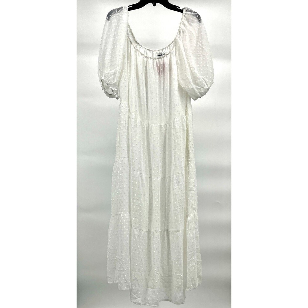 Women's Dress - Jacquie The Label by Lala White Patterned Long Maxi Size L